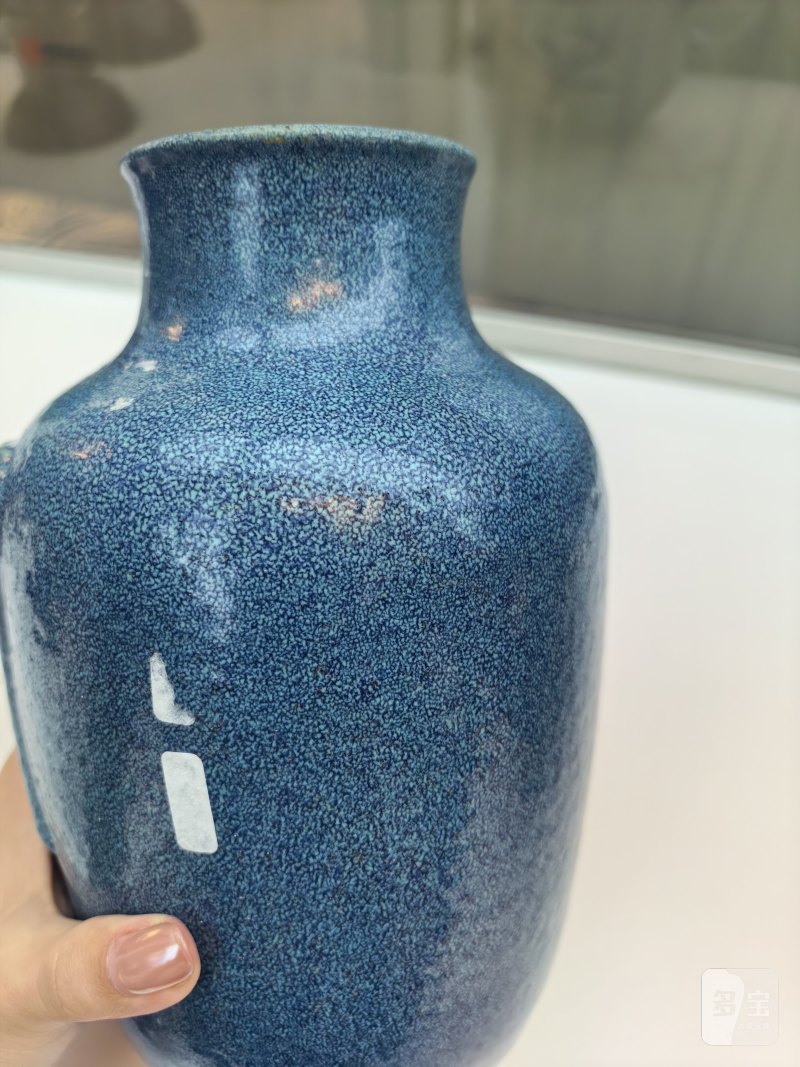 清道光 炉钧釉灯笼瓶 - 图9